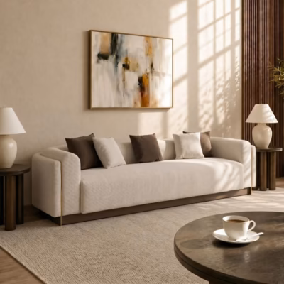 Stome 5-seater sofa - beige